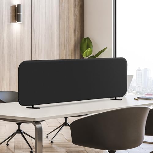DECOLAB Desk Divider, Movable Desk Partition 48"x18", Midnight - Image 2