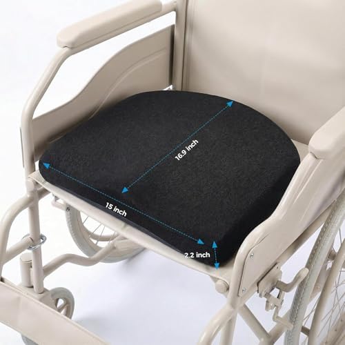 Tsumbay Memory Foam Seat Cushion - XL Size (16.9”x15”), Firm Support Coccyx Cushion for Office Chair, Tailbone Pain Relief with Removable Washable Cover & Handle for Car, Wheelchair - Image 6