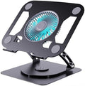 SHUWEI Laptop Stand with Fan, Height/Angle Adj fits 16" Laptop, Black by SHUWEI