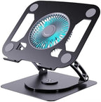 SHUWEI Laptop Stand with Fan, Height/Angle Adj fits 16" Laptop, Black by SHUWEI