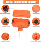 Hrensaw Small Weatherproof Electrical Connection Box(6 x 3.5 x 2.2inch),Outdoor Electrical Box,Waterproof Extension Cord Covers for Plug, Extension Cables, Holiday Lights,Orange (Pack of 2) - Image 3