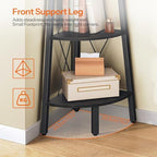 HOOBRO Corner Shelf, 3-Tier Corner Shelf Stand, 40" Tall Ladder Bookshelf, Industrial Corner Display Shelf Plant Stand for Living Room, Kitchen, Home Office, Black BB143CJ01 - Image 7