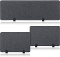 Yaomiao 3 Pcs Acoustic Desk Divider Soundproof Desk Privacy Panel Freestanding Desk Partitions Sound Absorbing for Students Office Reduce Noise Visual Distractions (47.3 x 16", 24 x 16", Dark Gray) by Yaomiao