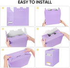 BALEINE 8PK File Organizer Box, Cardboard File Folder Organizer with Handle - Image 6