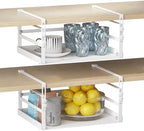 Adjustable Under Shelf Storage, Metal Basket Organizer for Kitchen Cabinet by HENGI
