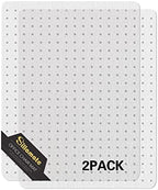 Plastic Office Chair Mat for Carpeted Floors, Heavy Duty Floor Mat,Eco-Friendly Series Studded Carpet Desk Chair Mats-36'' x 48'' (36 inches X 48 inches x 2 pc- NO Lip) by Sillamate