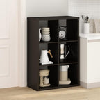 Furinno HERMITE 6-Cube Kitchen Island, Extra Thick Coffee Bar, Dark Oak - Image 5