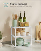 SONGMICS Cabinet Organizer Shelf, Set of 4 Spice Rack, Kitchen Storage - Image 5