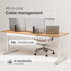 PAMO Cable Management Under Desk, Set of 3 - White - Image 2