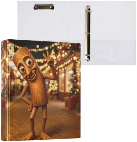 ALAZA Brainrot Tung Tung Tung Sahur (7) 3 Ring Binder 1.5 Inch Three Ring Office Binders w/clipboard & 3 Pockets, Hold 200 Sheets, 2 pcs - Image 3