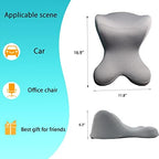 Car Neck Pillow for Driving Seat headrest Pillow/Gaming Chair Pillow with Adjustable Strap Removable Cover Ergonomic Design Neck Support Pillow for Car, Office Chair, Gaming Chair (Grey) - Image 3