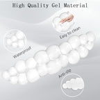 Gel Cloud Wrist Rest for Keyboard and Mouse Clear Mouse Pad with Wrist Rest 3PCS Ergonomic Cool Keyboard Wrist Pad Cute Acrylic Coaster Non-Slip Cute Transparent Mouse Wrist Pad for Computer Keyboard - Image 5