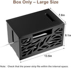 Large Cable Management Box, Cord Hider for Power Strip, Black - Image 3