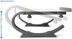 VIVO Black Fully Adjustable Curved Laptop, Notebook and Monitor Riser Stand STAND-V001N - Image 3