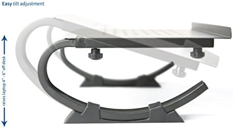 VIVO Black Fully Adjustable Curved Laptop, Notebook and Monitor Riser Stand STAND-V001N - Image 3