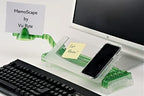 MemoScape Adjustable in-Line Document Holder for Typing | Reduces Neck Strain, Improves Focus, Boosts Desk Organization, and Workflow | Paper Holder Stand for Desk and Home Office - Green (VUR 5020) - Image 2