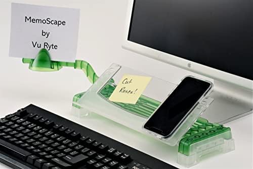 MemoScape Adjustable in-Line Document Holder for Typing | Reduces Neck Strain, Improves Focus, Boosts Desk Organization, and Workflow | Paper Holder Stand for Desk and Home Office - Green (VUR 5020) - Image 2