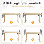 2-Pack Felt Desk Dividers, Clamp-On Panels, 16 x 24 Inch, Light Gray - Image 4