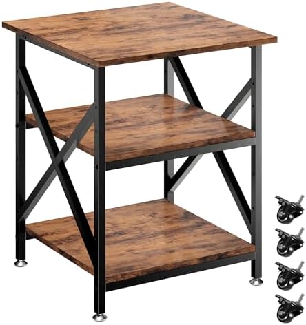 23.6"x23.6"x30.3" Printer Stand with Adjustable Storage Shelf by Ollieroo