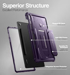 Dexnor Case for Samsung Galaxy Tab S10 Lite /S10 FE/S9 FE 10.9 Inch(2025/2023), [Built in Screen Protector & Kickstand] with Pen Holder Heavy Duty Full Body Cover for S9 FE 5G Tablet Case -Purple - Image 5