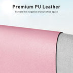 Aothia Faux Leather Desk Mat – Large Mouse Pad, Non-Slip PU Leather Blotter, Waterproof Writing Surface for Office and Home (Fairy Pink, 47.2" x 23.6") - Image 2