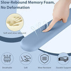 Sushret Mouse Pad and Keyboard Wrist Rest, 3-in-1 Gel Memory Foam Ergonomic Mouse Pad with Wrist Rest Set,Gaming Mousepad Arm Cushion Support for Computer Office Desk Accessories Cute Setup,Sky Blue - Image 4