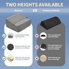 Under Desk Footrest with Rocking Base & Warming Cover, Gray Check - Image 6