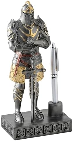 King's Guard Knight Pen Stand Desk Organizers for Desk Iron - Image 3