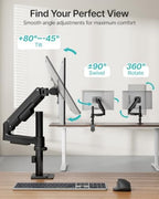 PEGZONE Single Monitor Arm for 17-32 Inch Screens, Holds up to19.8 lbs - Image 3