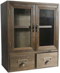 Narrow Vintage Pine Apothecary Cabinet 12"Lx4.7"Wx14" Drawer Burnt Wood by RZGZKLSH%E2%80%93HomePerfected