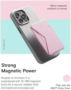 MOFT Magnetic Wallet Stand Compatible with iPhone 17/16/15/14/13/12 Series, Angle Adjustment & Magsafe Compatible MOVAS Phone Stand,Light Pink - Image 4