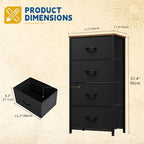 DWVO Dresser with 4 Drawers - Fabric Storage Tower - Image 3