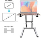 AxcessAbles Portable Folding Laptop Stand with Bag | Elevated MacBook Stand for Home Office, Music Production, Gaming, DJ Controller | No Assembly Required (White) - Image 5