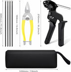 Stainless Steel Cable Tie Gun & 100pcs 12in Black Metal Zip Ties - Image 2