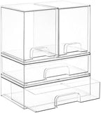 Vtopmart Clear Stackable Storage Drawers Set of 4, Baby Bottle Organizer by Vtopmart