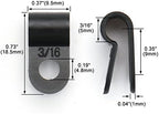 BAOMAIN 3/16-Inch R-Type Cable Clamps, 1000-Pack Black Nylon Wire Management Clips, UC-0.5 Screw-On Cord Fasteners for Home, Office, and Industrial Use - Image 2