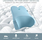 Skechers Air-Cooled & Memory Foam Lumbar Pillow,Lumbar Support Pillow for Office,Chair Lower Back Pain Relief Lumbar Pillow,Ergonomic Design Back Support Pillow for Office Chair,Car,Home,Travel,Blue - Image 5