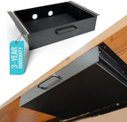 COREMINDED Storage Drawer - Carbon Steel Underdesk Drawer Slide Out, 17.7 x 12 x 4 in, Matte Black - Premium Quality, Ergonomic Organization, Cable Management, Versatile Sizes, Luxe Extras by COREMINDED