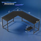 66" L Shaped Gaming Desk Reversible Corner Desk for Home Office - Image 3