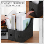 Geyee 12 Pack Plastic Magazine File Holder,Black - Image 3