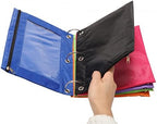 24 Packs 3 Ring Binder Pen Pencil Case Pouch Bulk Set Stationery Bag for School Class Office Orange - Image 4
