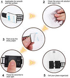 50Pcs Adhesive Cable Management Clips with 50Pcs Zip Ties, Adjustable Nylon Cable Strap Ties Wire Clips Clamps Organizer with Strong Adhesive Tape, Extra Screw & Hole - 3.35 Inch Black - Image 5