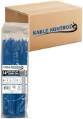 Kable Kontrol Cable Zip Ties, 14 Inch, 6000 Pcs, 50lbs Test, Blue by KABLEKONTROL%C2%AE