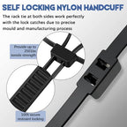 Wonderjune 60 Pcs 27.5 Inches Zip Tie Handcuff Heavy Duty 250 Lbs, Black - Image 3