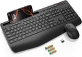 SABLUTE Wireless Keyboard and Mouse Combo, Full Size, Ergonomic Wrist Rest by SABLUTE