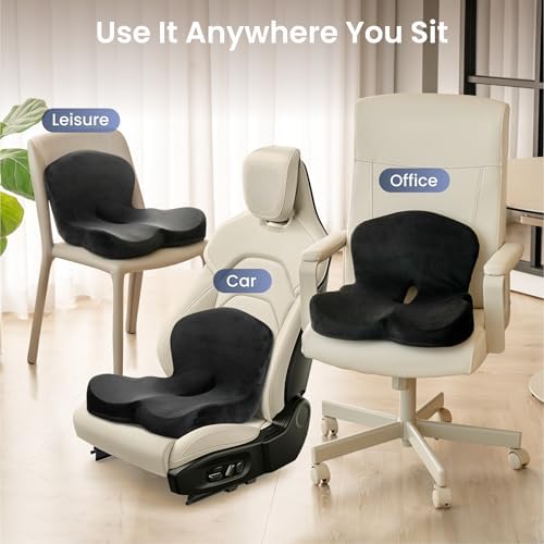Alcedo Ergonomic Memory Foam Seat Cushion for Office Chair & Wheelchair - Image 3