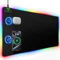 Mouse Pad with 15W Magnetic Wireless Charging 31.5x15.75 Inch, RGB Mousepad for Desk Mat, XXL Desk Pad with 11 Colors & 5 Modes, Home Office Large Keyboard Pad Waterproof Non-Slip for Gaming PC Setup by miroddi