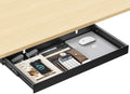 Under Desk Drawer,20.1 inch Carbon Steel Slide-Out Under Table Storage Organizer With Full Extension Ball-Bearing Slides,Undermount Drawer For Standing Desk & Home Office,Black by ERGOCOLLECT