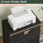 HIGDBFE 4 Drawer Mobile Lateral File Cabinet 23''W for Large Printer - Image 5