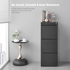 Approgreent Vertical 3 Drawer File Cabient with Lock, Metal Filing Cabinets for Home Office, Heavty Duty Office Storage Cabinet for A4/Letter/Legal (Matte Black) - Image 3